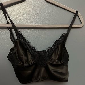 XS, black lingerie top